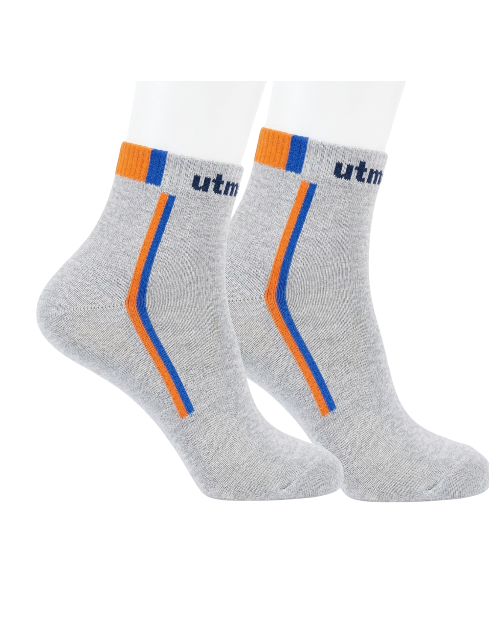 ANKLE SOCKS - COTTON TERRY(2 PAIR - BLACK AND GREY)