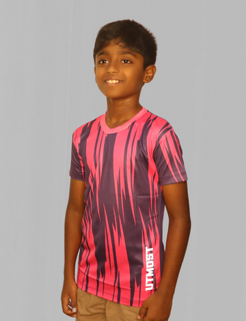 KIDS PRINTED DRY FIT T SHIRT - SK24