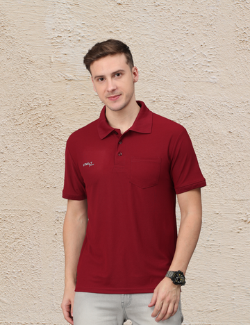 POLYSTER POLO T SHIRT WITH POCKET - A14