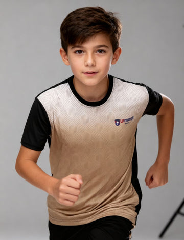 KIDS PRINTED DRY FIT T SHIRT - SK14
