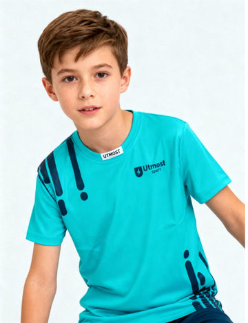 KIDS PRINTED DRY FIT T SHIRT - SK31
