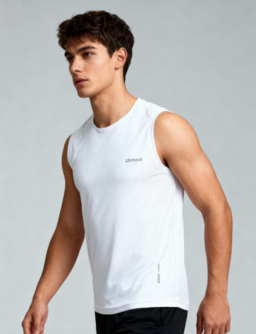 Dry Fit Singlet - White