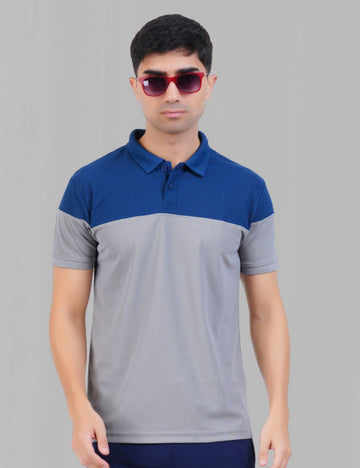 DUAL COLOUR POLO T SHIRT WITHOUT POCKET - A24