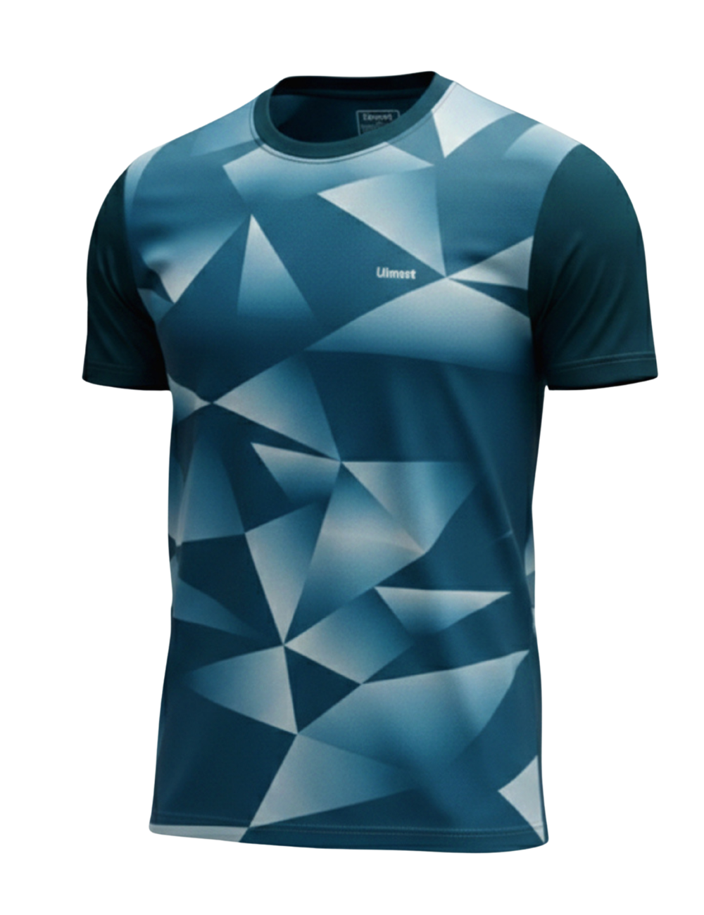 Light Weight Graphic stretchable Print Dry Fit T-Shirt  A29 Teal Blue