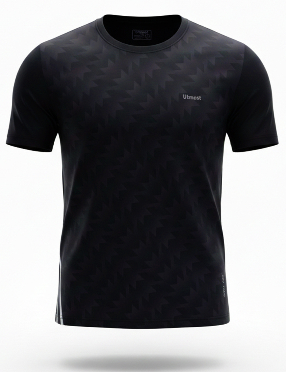 Light Weight Graphic stretchable Print Dry Fit T-Shirt  A29 Black