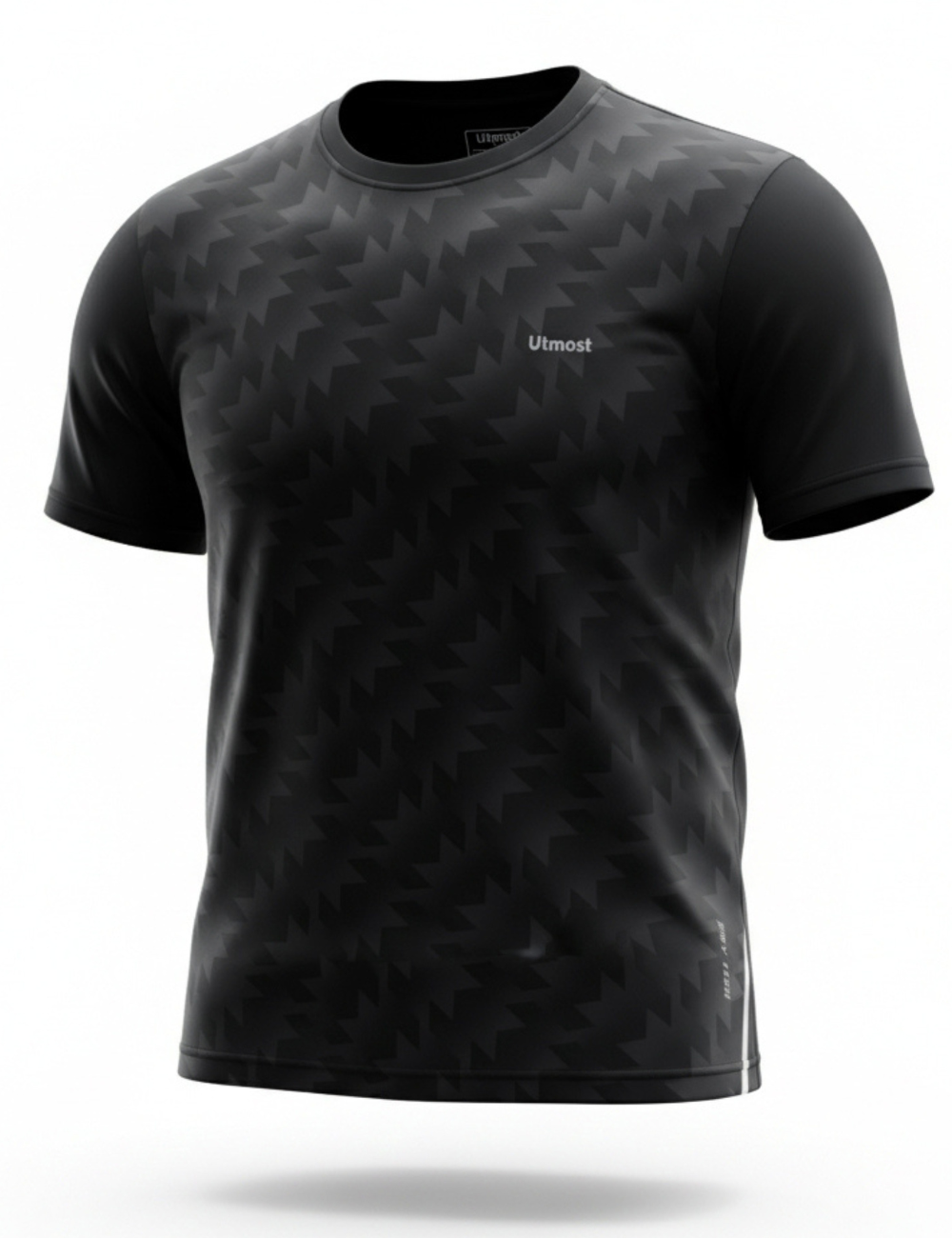 Light Weight Graphic stretchable Print Dry Fit T-Shirt  A29 Black