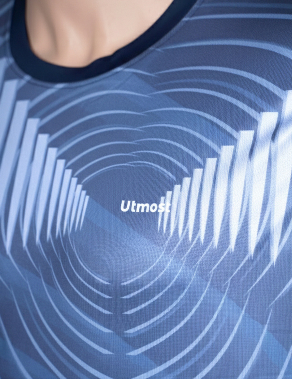 Light Weight Graphic stretchable Print Dry Fit T-Shirt  A29 Navy