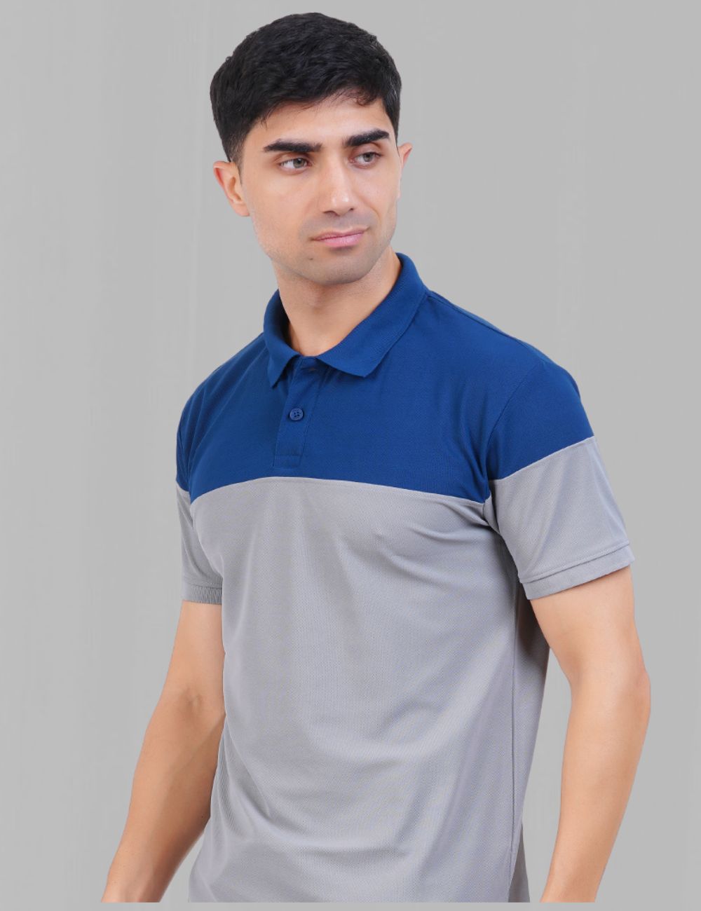 DUAL COLOUR POLO T SHIRT WITHOUT POCKET - A24
