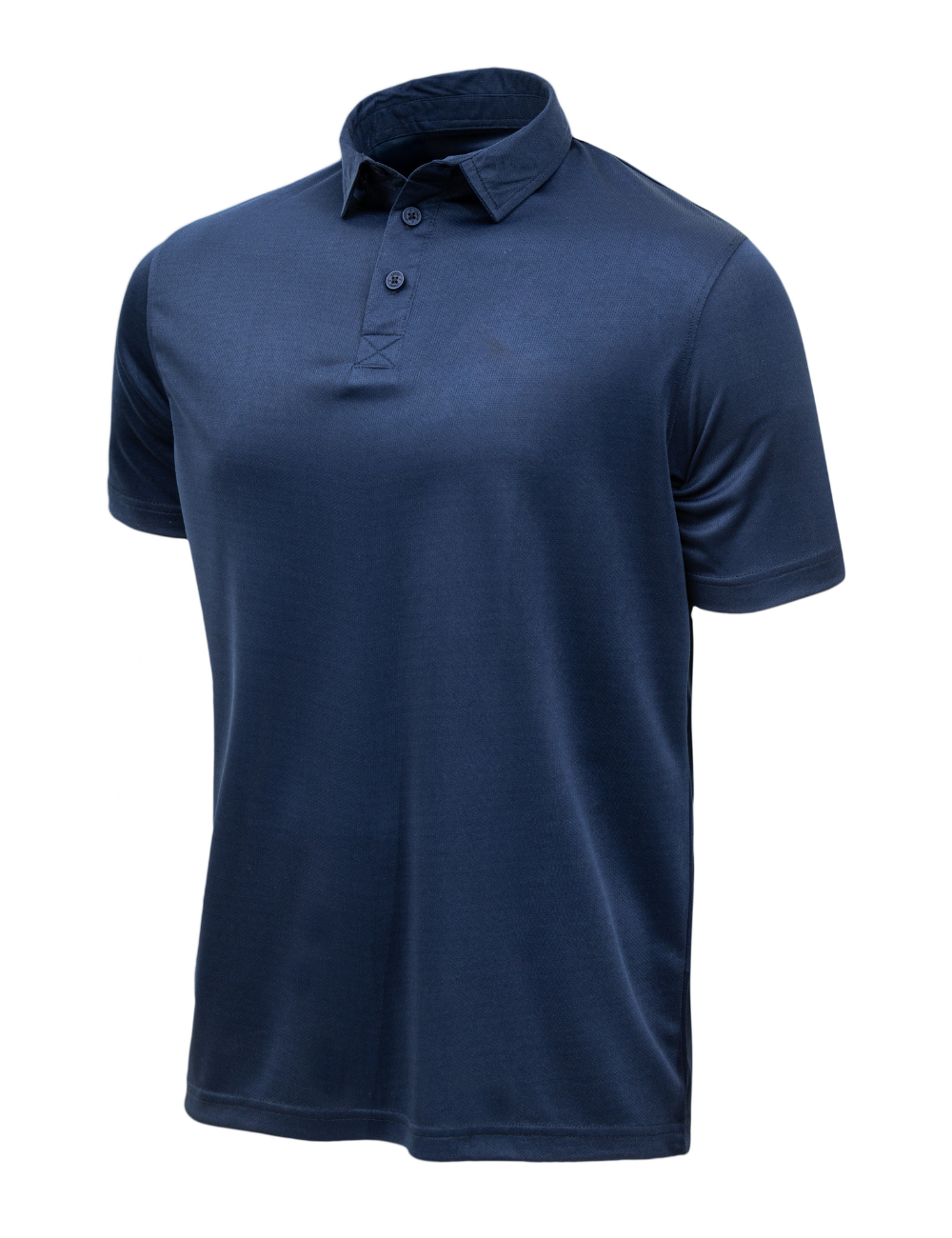 SELF COLLAR DOT KNIT POLYSTER POLO - A26