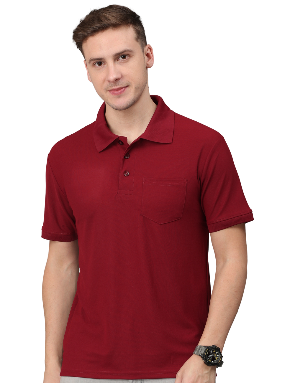 POLYSTER POLO T SHIRT WITH POCKET - A14
