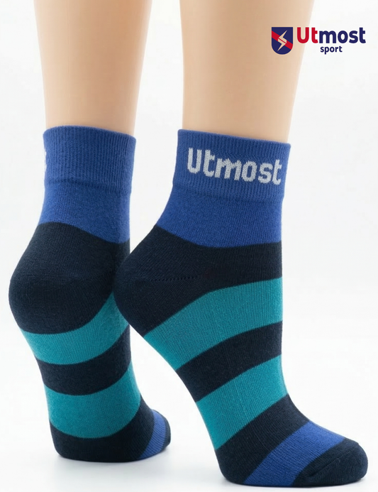ANKLE SOCKS - COTTON TERRY STRIPES