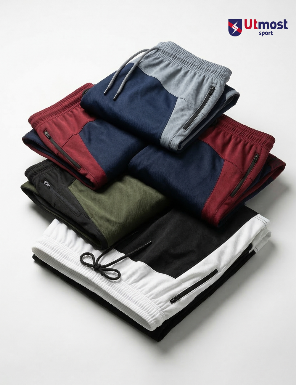 SHORTS WITH CONTRAST PANEL - B07