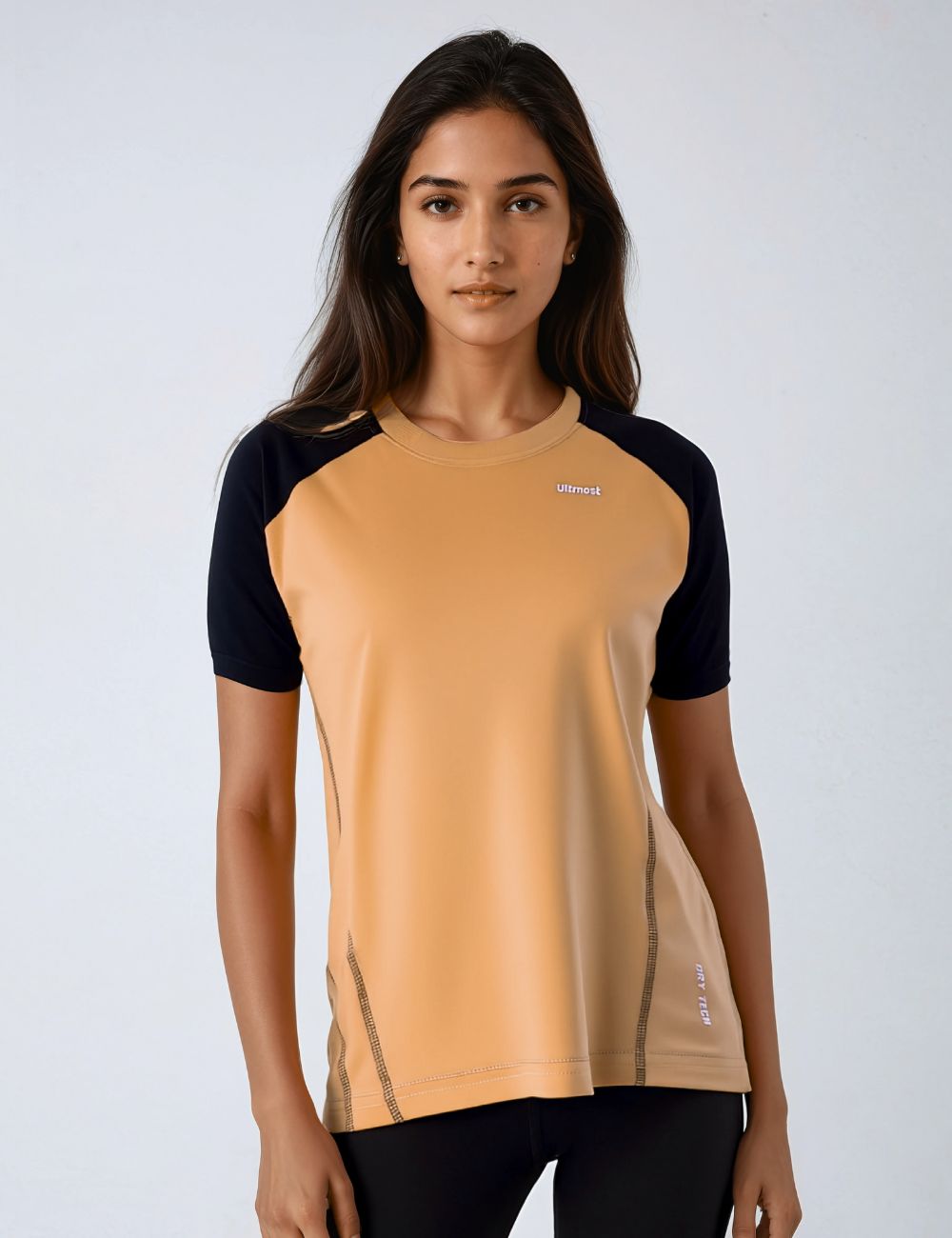 Ladies Polyester Dry Fit T-Shirt with Raglan Sleeves - X04(REGULAR FIT)