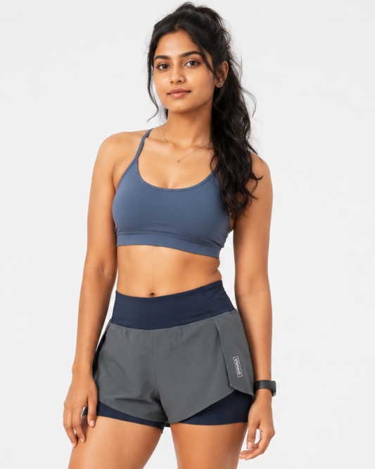 Ladies light weight Running Shorts - C801 (Grey)