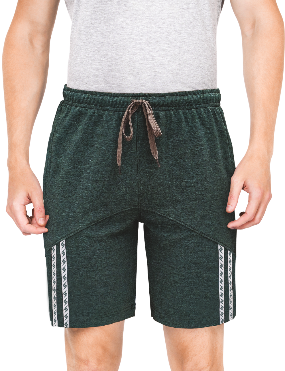 MEN'S ATHLETIC SHORTS WITH ZIP POCKET - B09