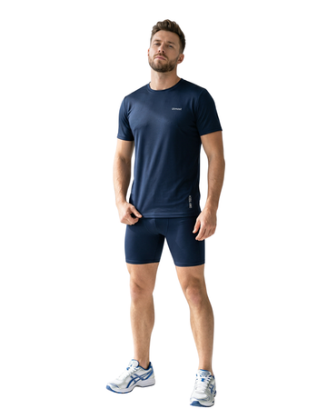 Light Weight Stretchable Plain Dry Fit T-Shirt (A39 Navy)