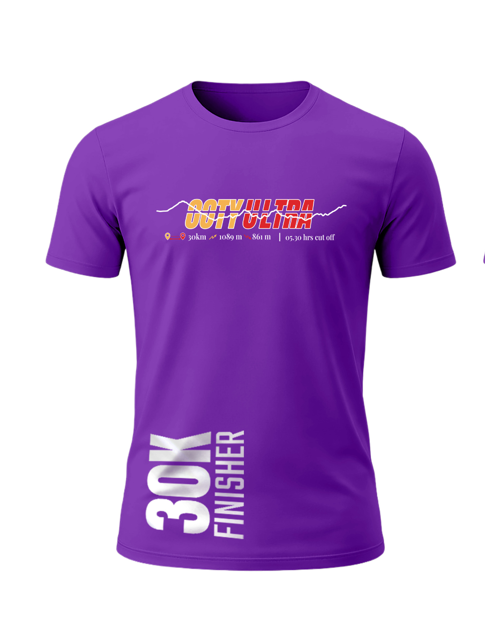 Regular fit - 30 K Finisher T-Shirt – Personalized with Name & Official Finish Time