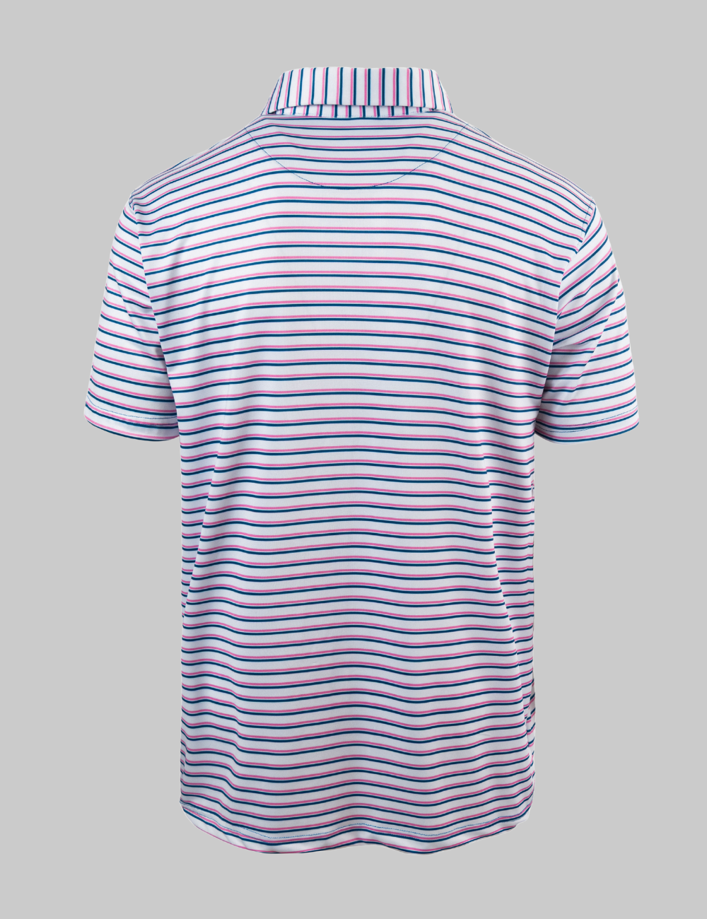 Men’s Polyester Striped Polo T-Shirt with Elastane