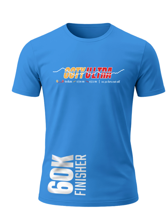 Regular fit - 60 K Finisher T-Shirt – Personalized with Name & Official Finish Time