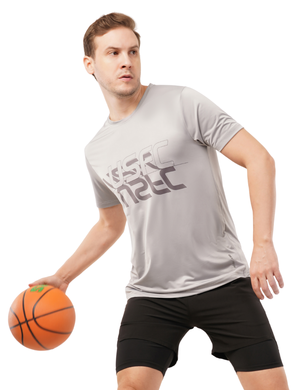 Nylon Feel Dry Fit T Shirt - USFC Grey