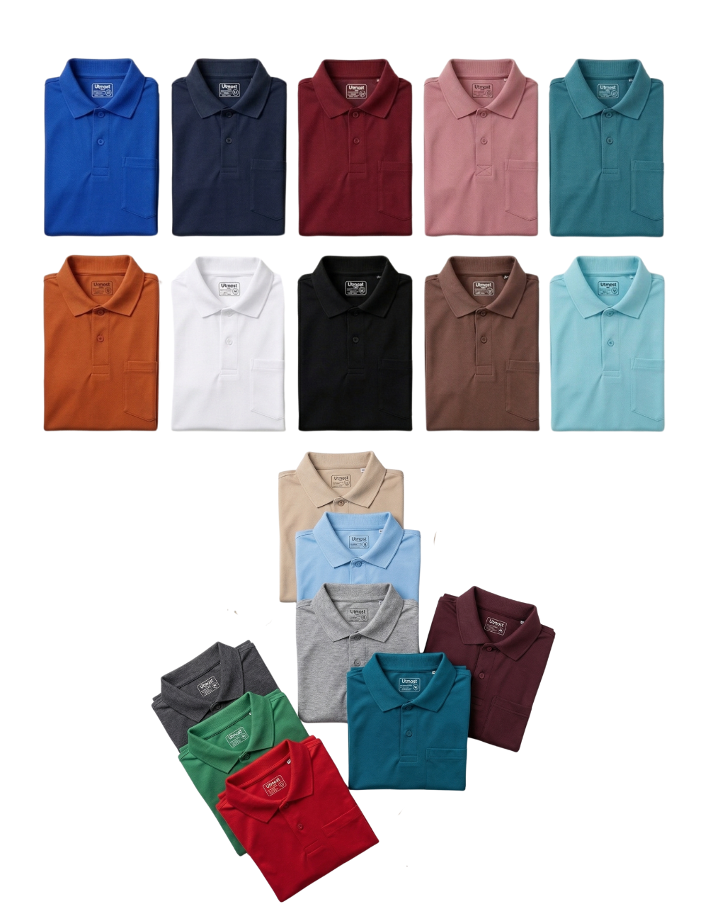 POLYSTER POLO T SHIRT WITH POCKET - A14