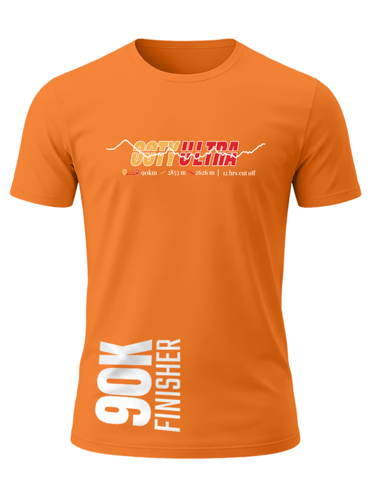 Regular fit - 90 K Finisher T-Shirt – Personalized with Name & Official Finish Time