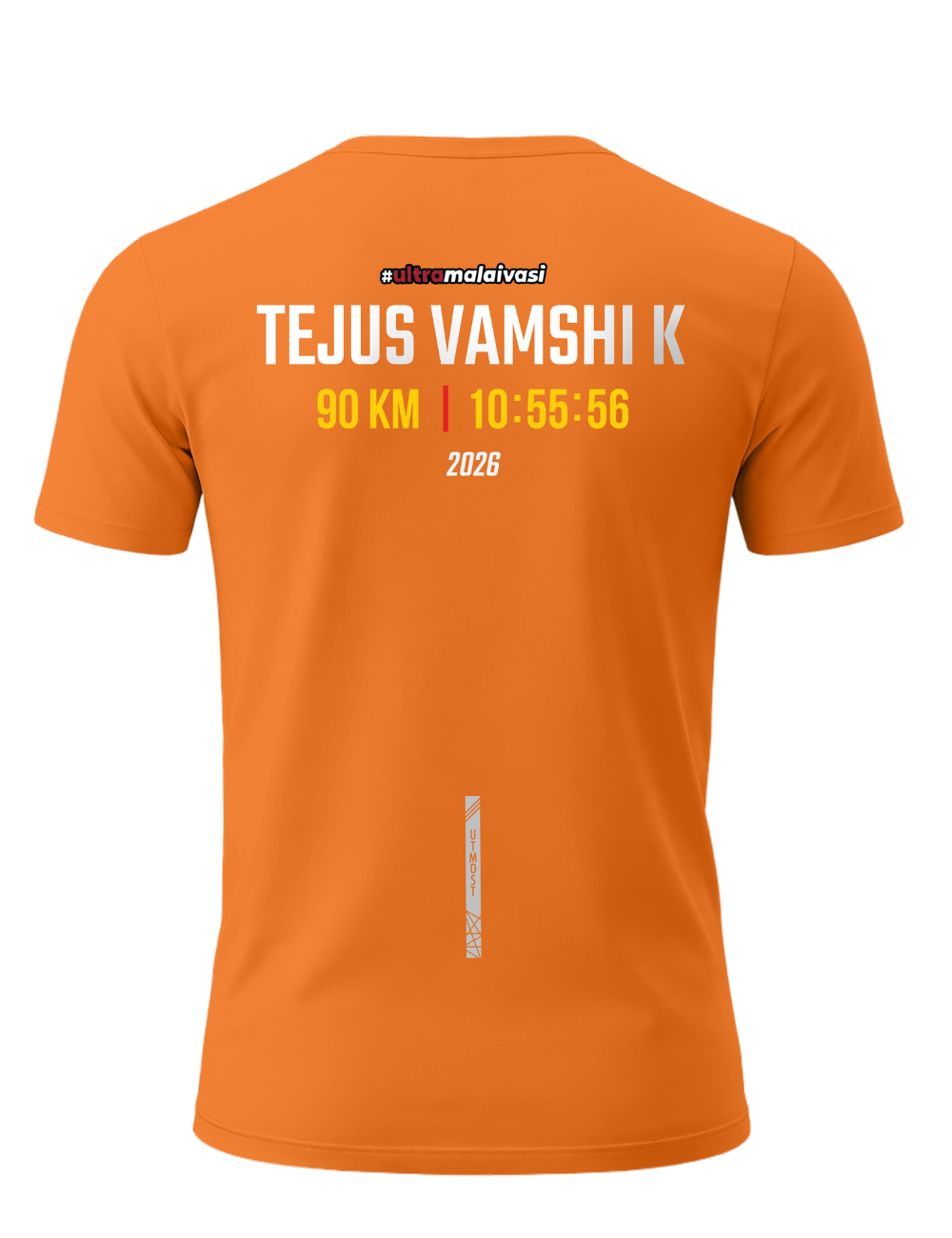 Regular fit - 90 K Finisher T-Shirt – Personalized with Name & Official Finish Time