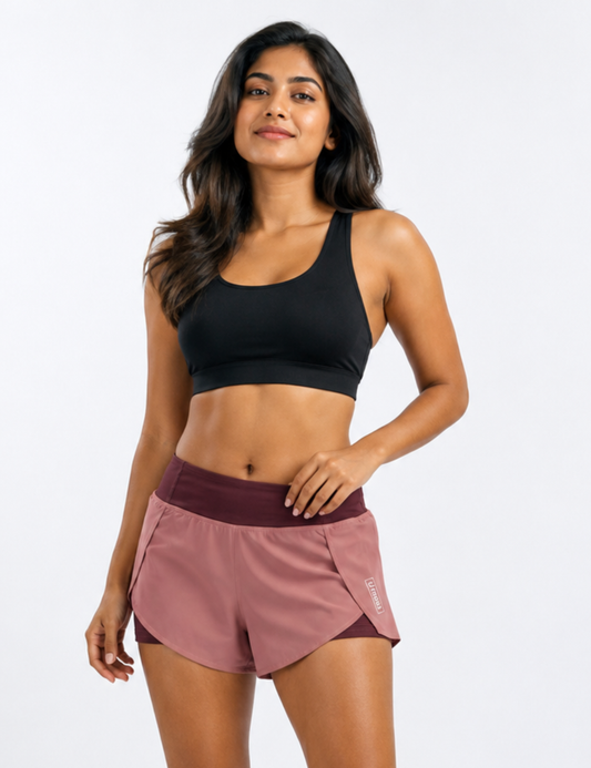 Ladies light weight Running Shorts - C801 (Rose Gold)