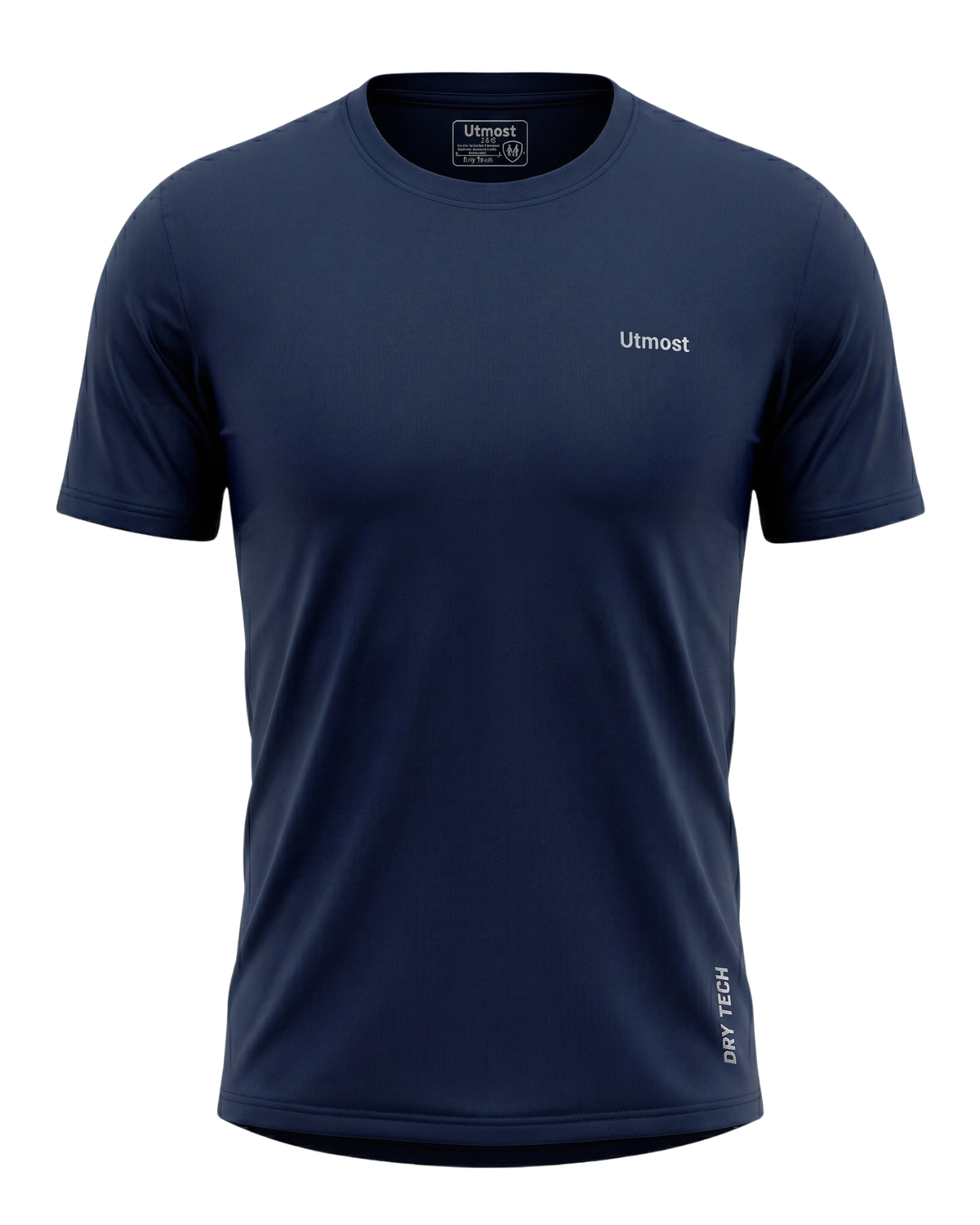 Light Weight Stretchable Plain Dry Fit T-Shirt (A39 Navy)