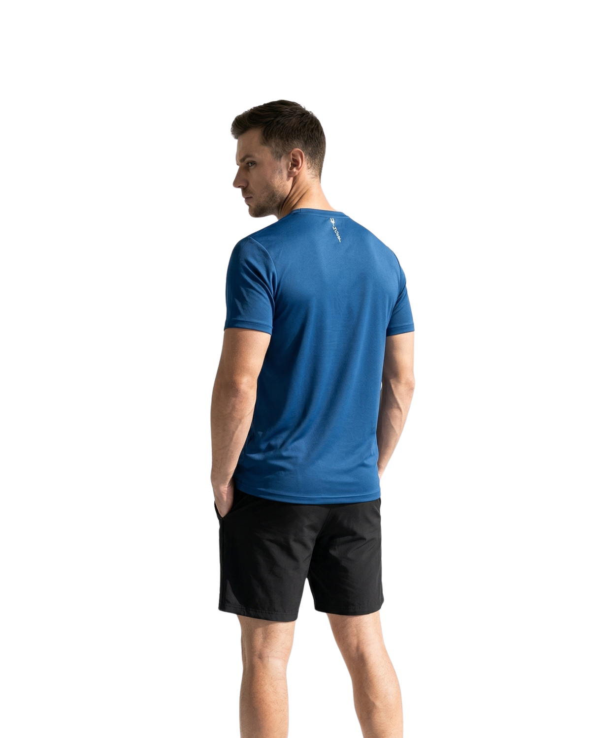 Light Weight Stretchable Plain Dry Fit T-Shirt (A39 Blue)