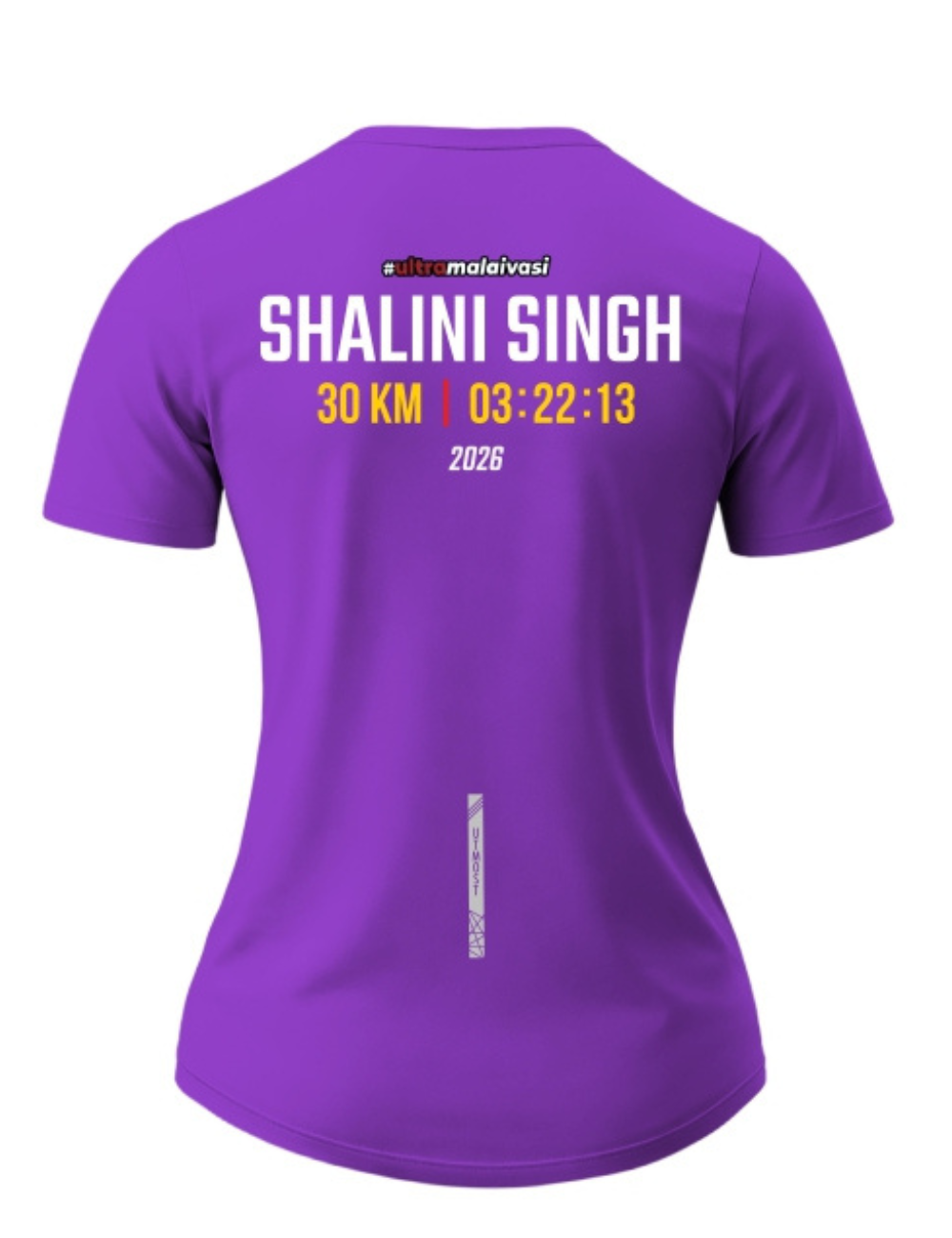 Ladies Fit - 30 K Finisher T-Shirt – Personalized with Name & Official Finish Time