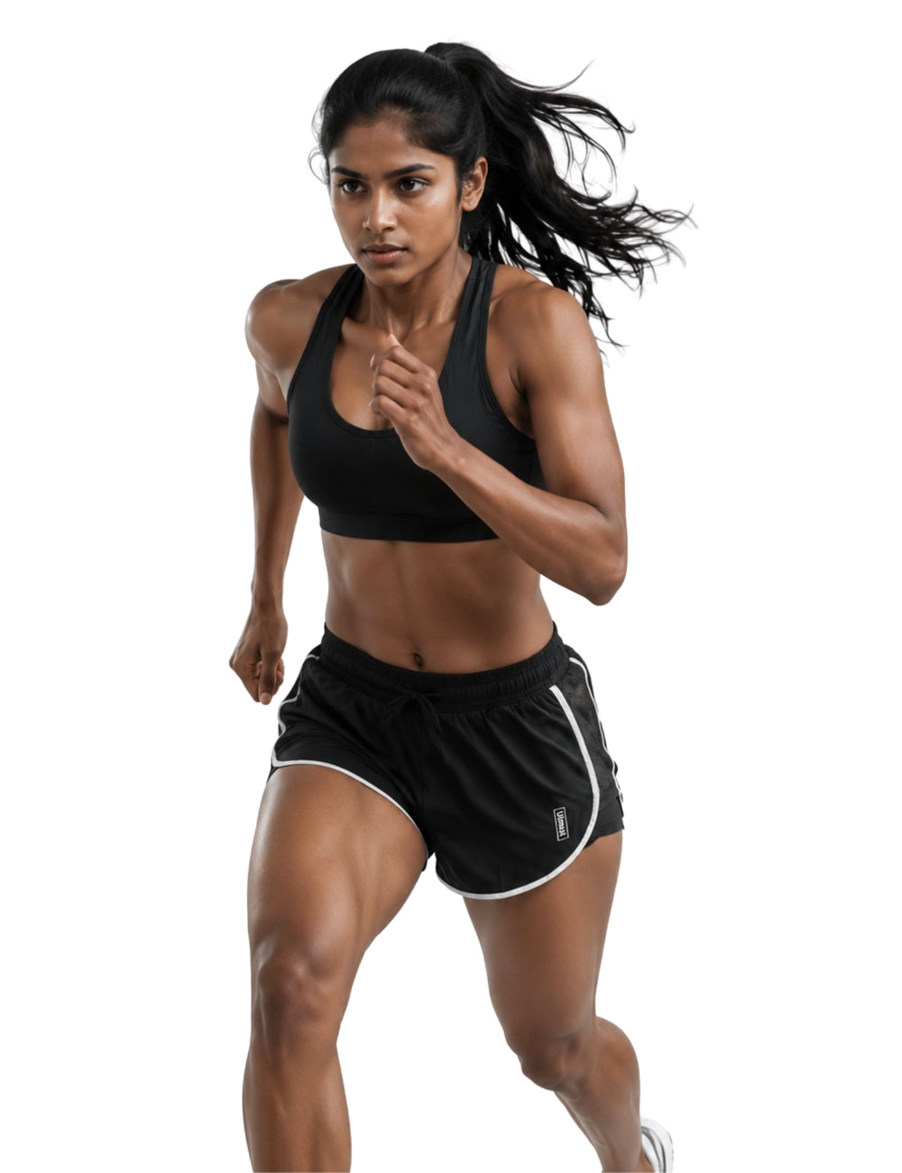 Ladies light weight Running Shorts - C802 (Black)