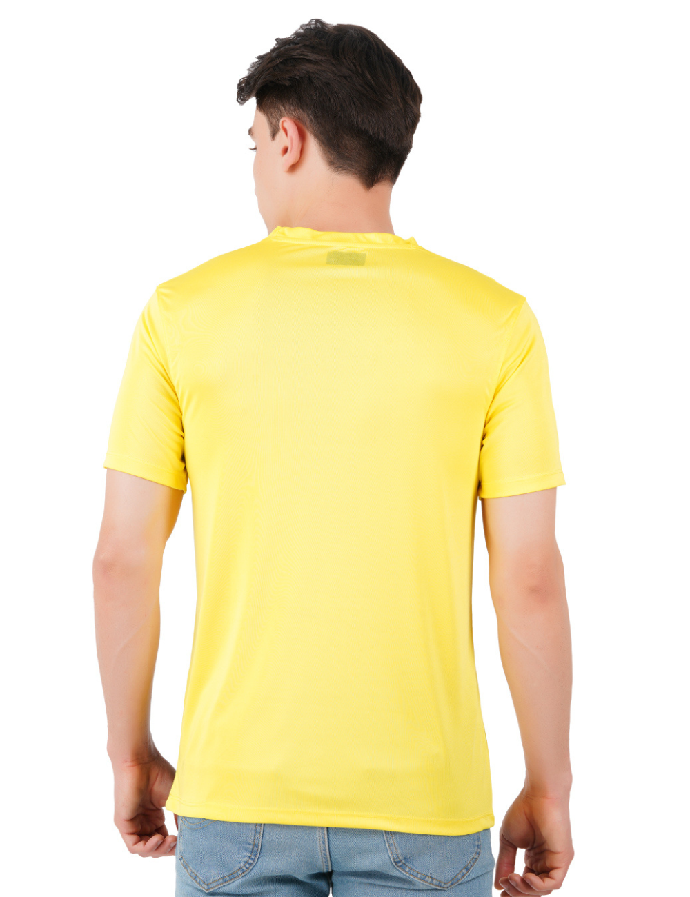 DRY FIT ROUND NECK T SHIRT - YELLOW & BLACK - S35