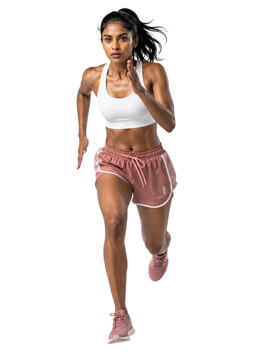 Ladies light weight Running Shorts - C802 (Rose Gold)