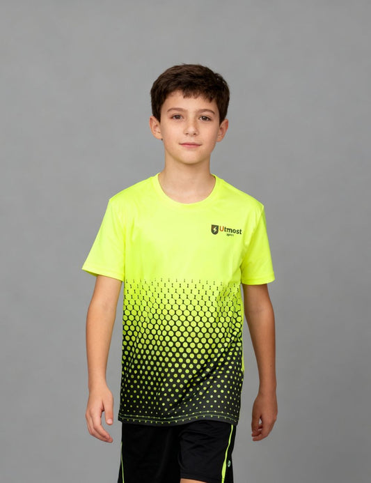 KIDS PRINTED DRY FIT T SHIRT - SK32