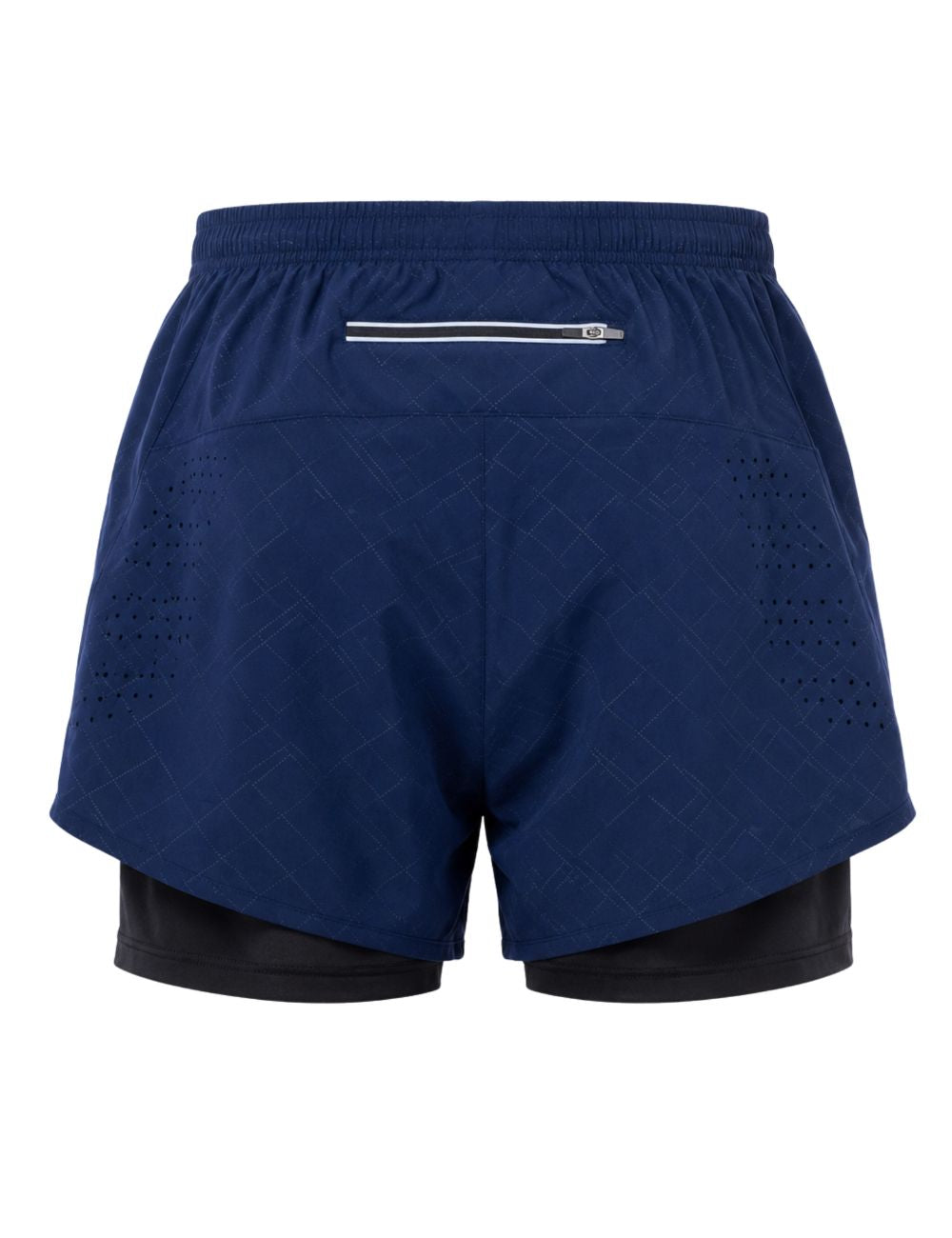 Men’s 5 inch Runner Shorts with Inner - C01 Navy with Lines