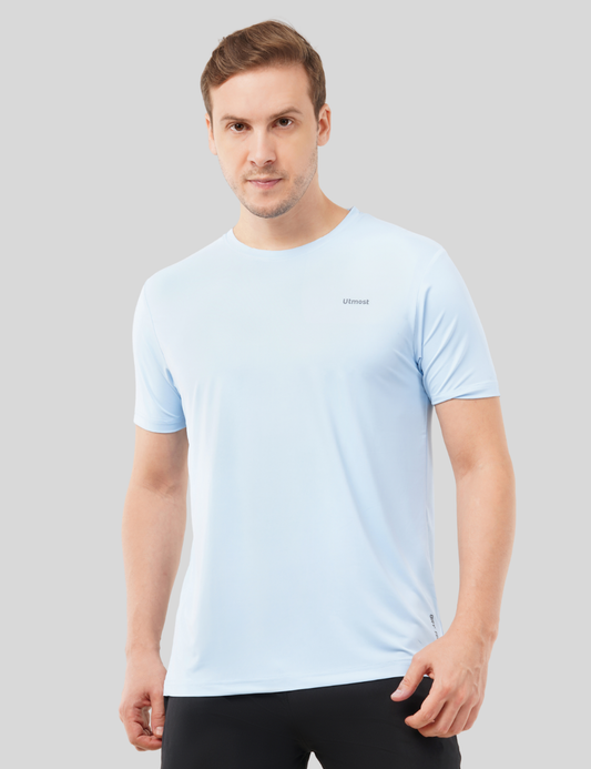 Nylon Feel Dry Fit T Shirt A22- USFC Light Blue