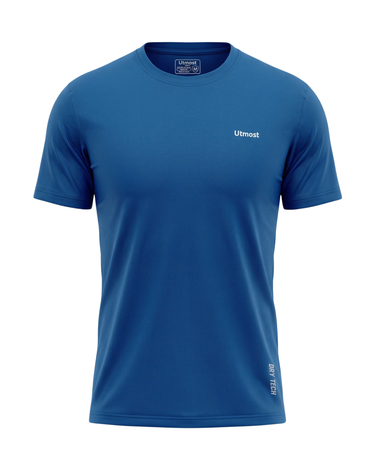 Light Weight Stretchable Plain Dry Fit T-Shirt (A39 Blue)