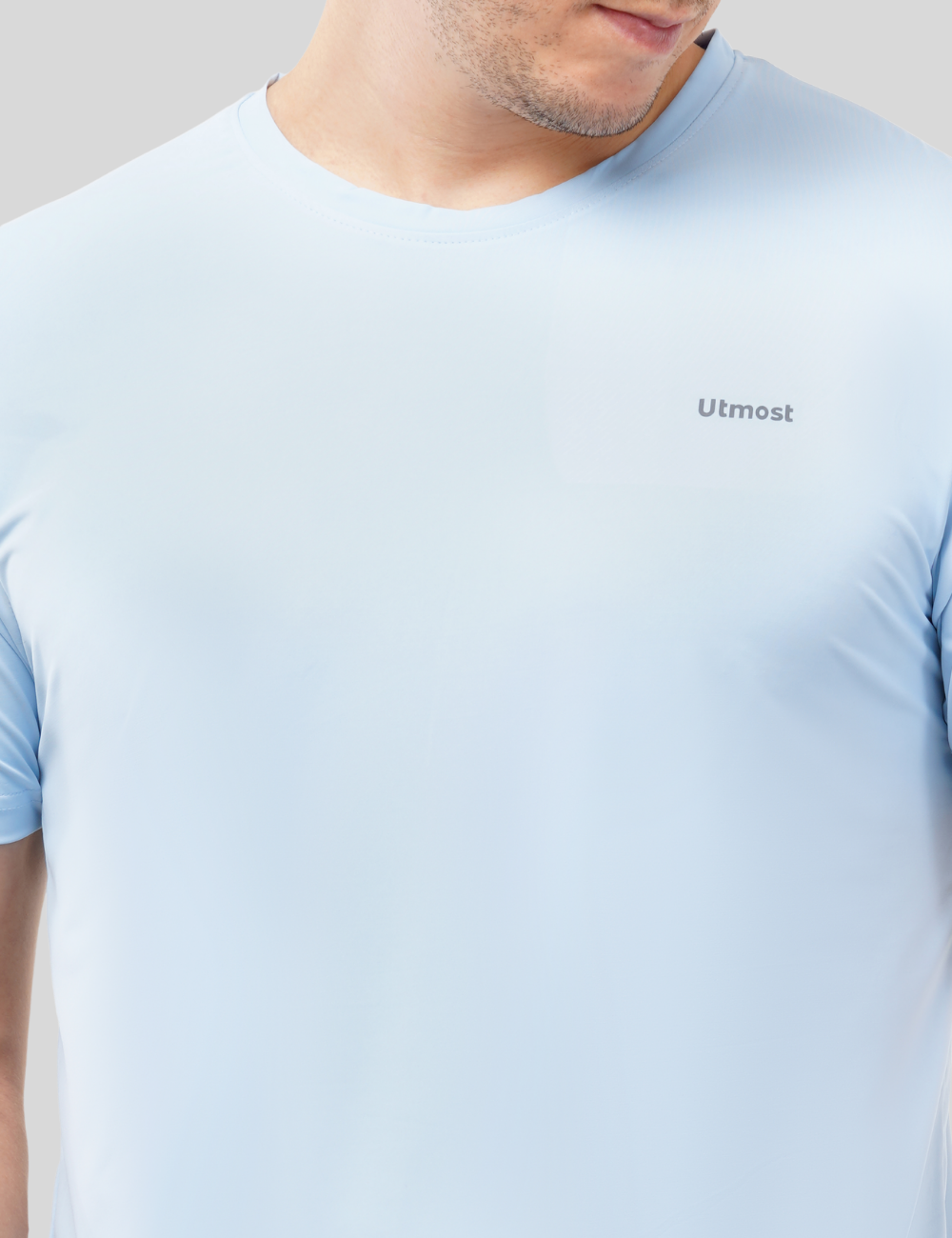 Nylon Feel Dry Fit T Shirt M22- USFC Light Blue