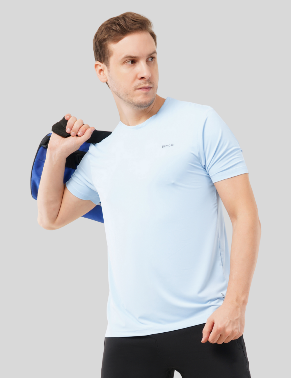 Nylon Feel Dry Fit T Shirt A22- USFC Light Blue