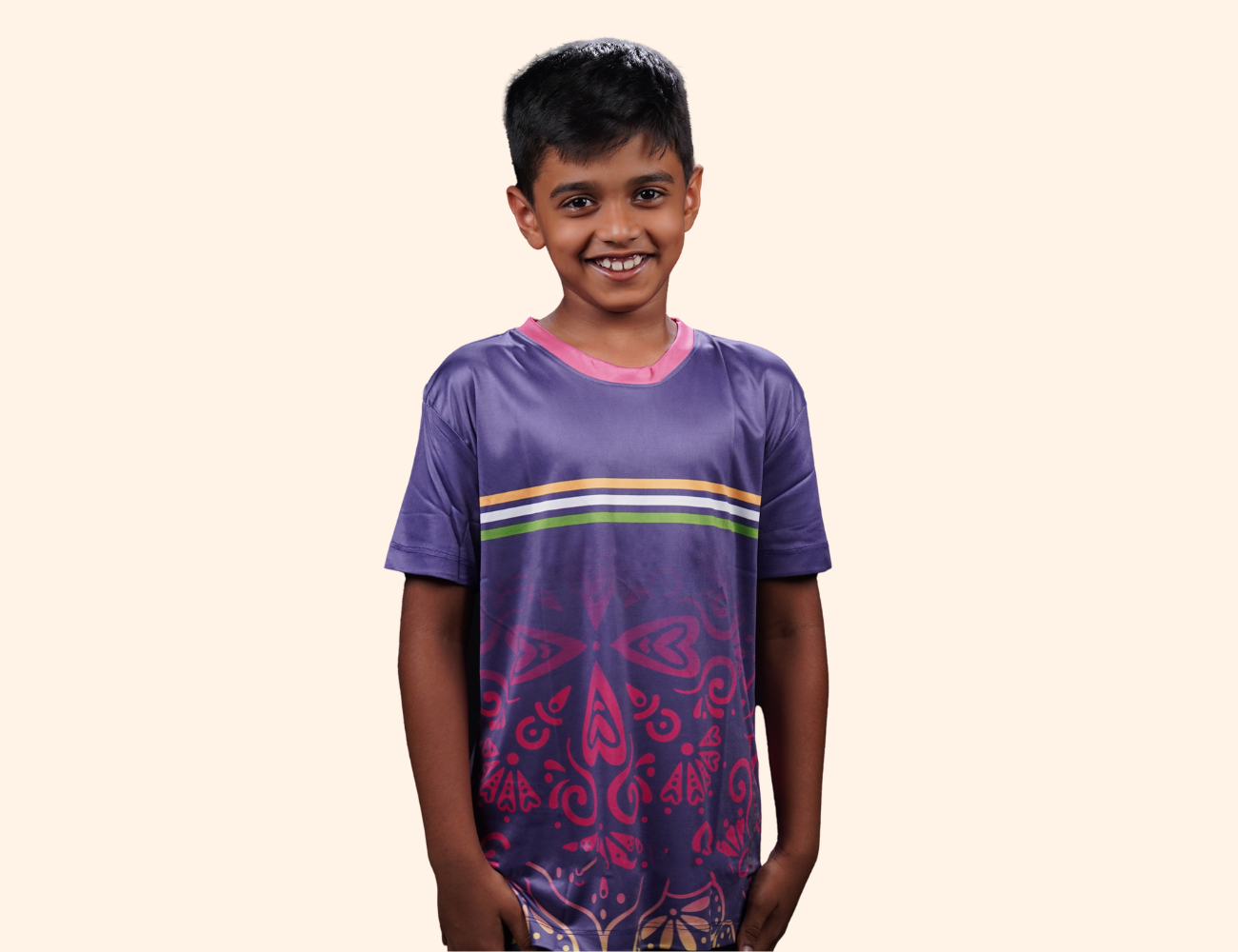 KIDS PRINTED DRY FIT T SHIRT - SK25