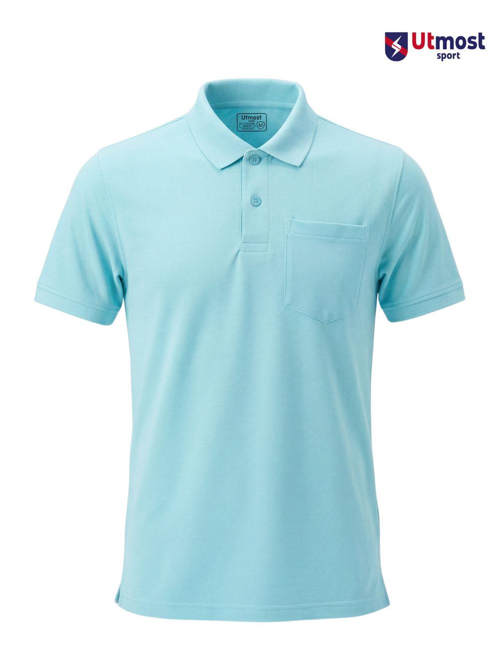 POLYSTER POLO T SHIRT WITH POCKET - A14 MINT