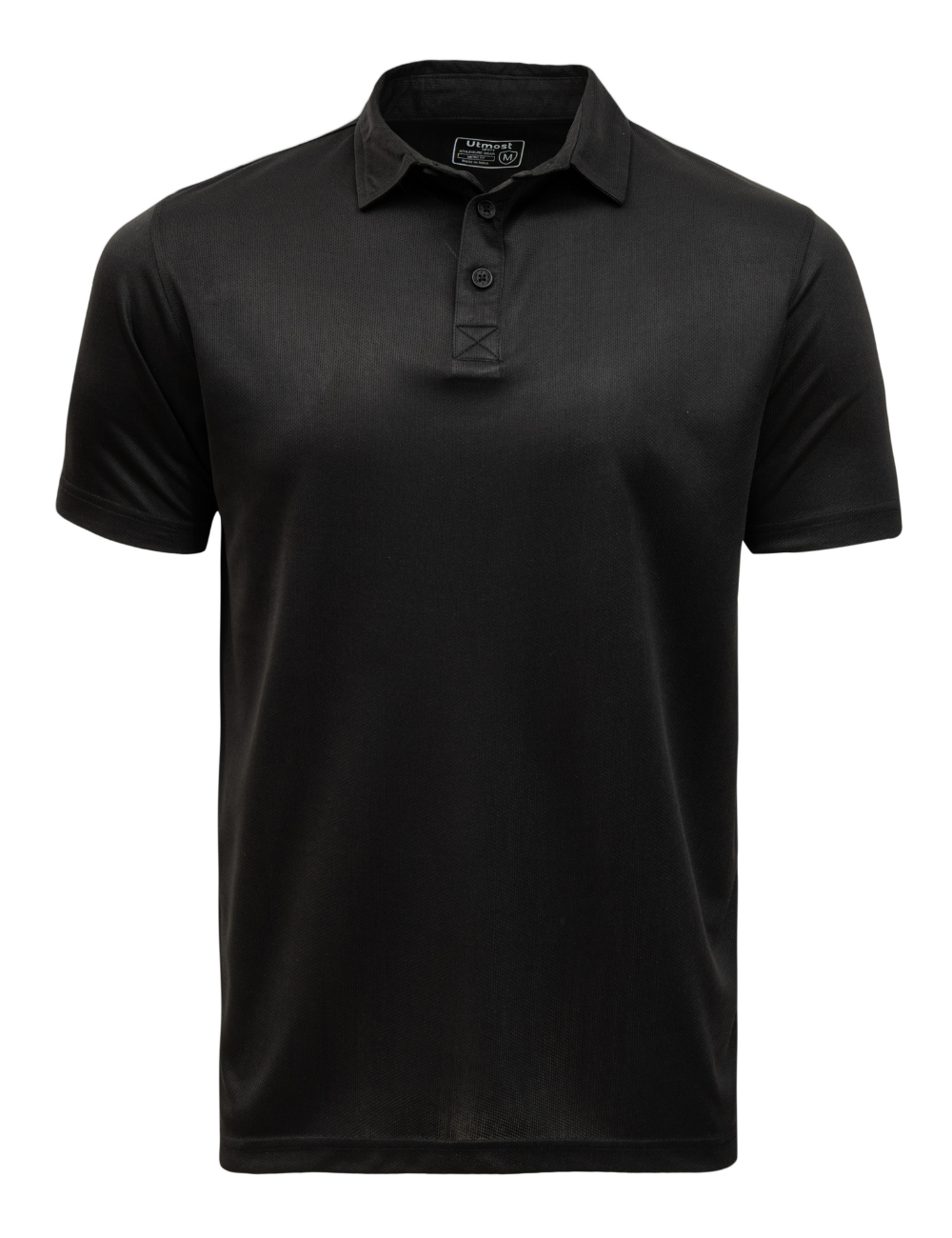 SELF COLLAR DOT KNIT POLYSTER POLO - A26