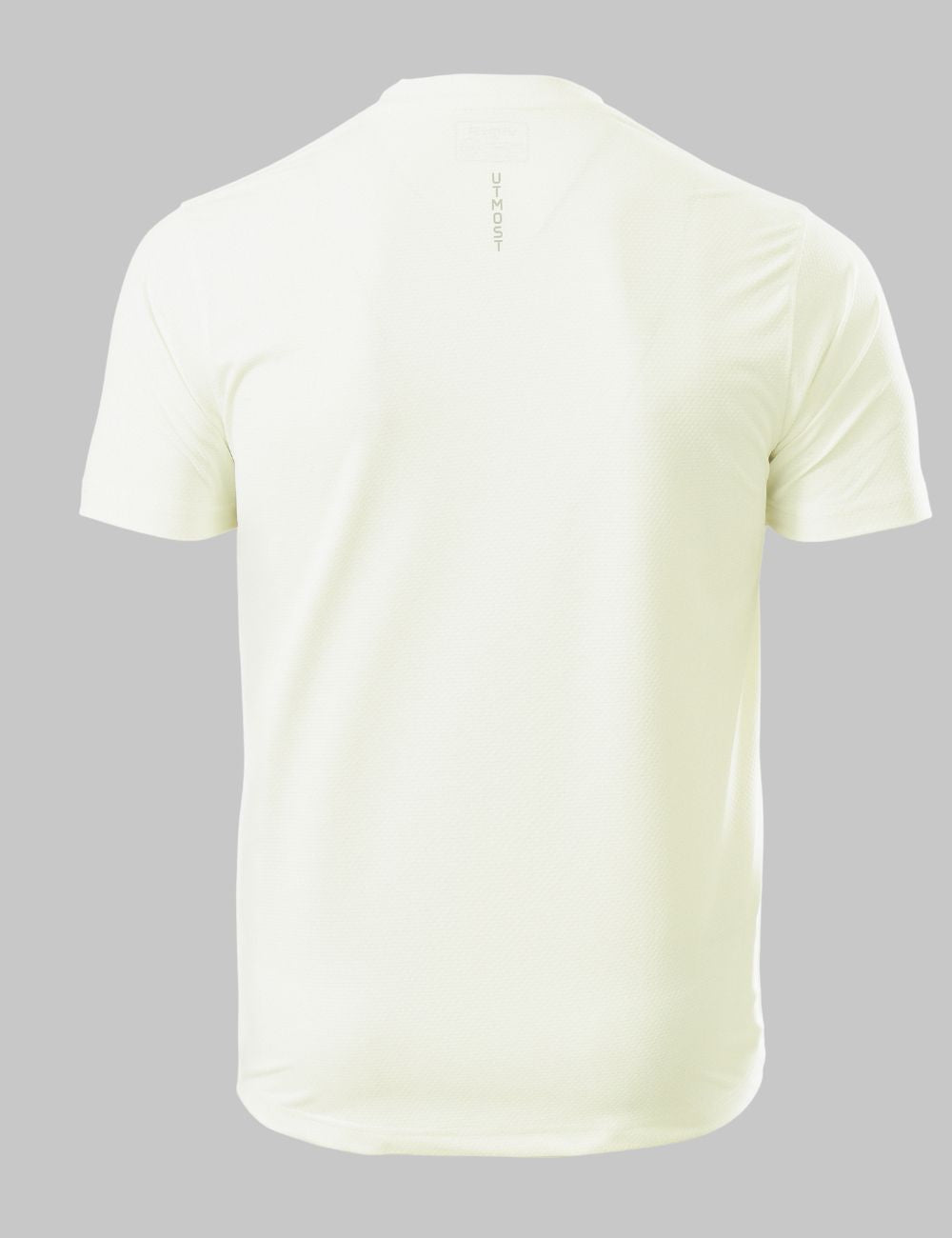 Dry Fit Running T Shirt - Self Design and Stretchable White- A23