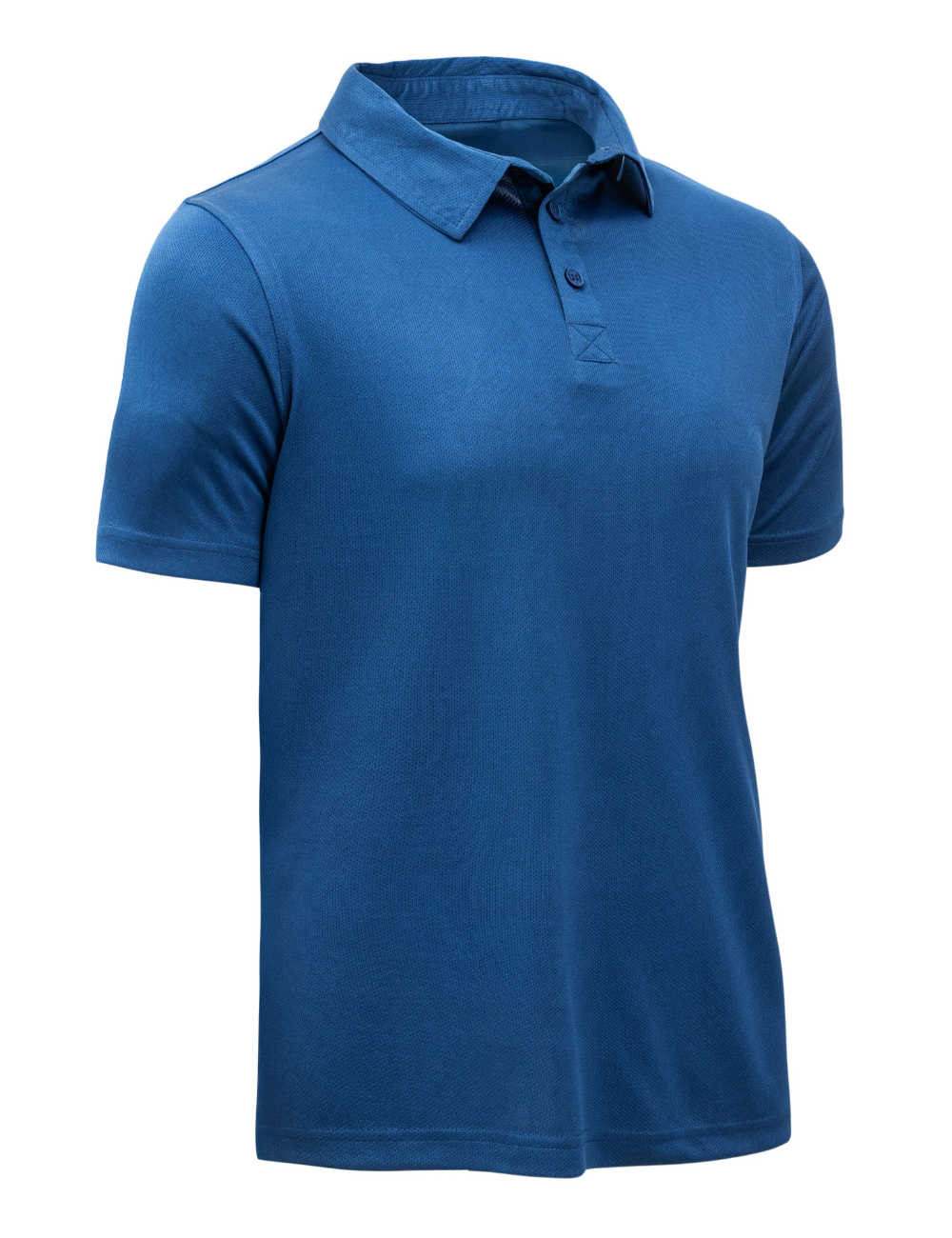 SELF COLLAR DOT KNIT POLYSTER POLO - A26