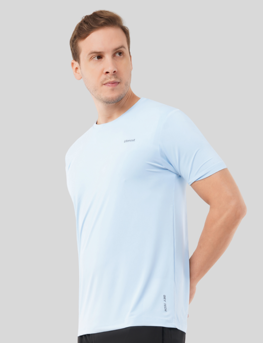 Nylon Feel Dry Fit T Shirt A22- USFC Light Blue