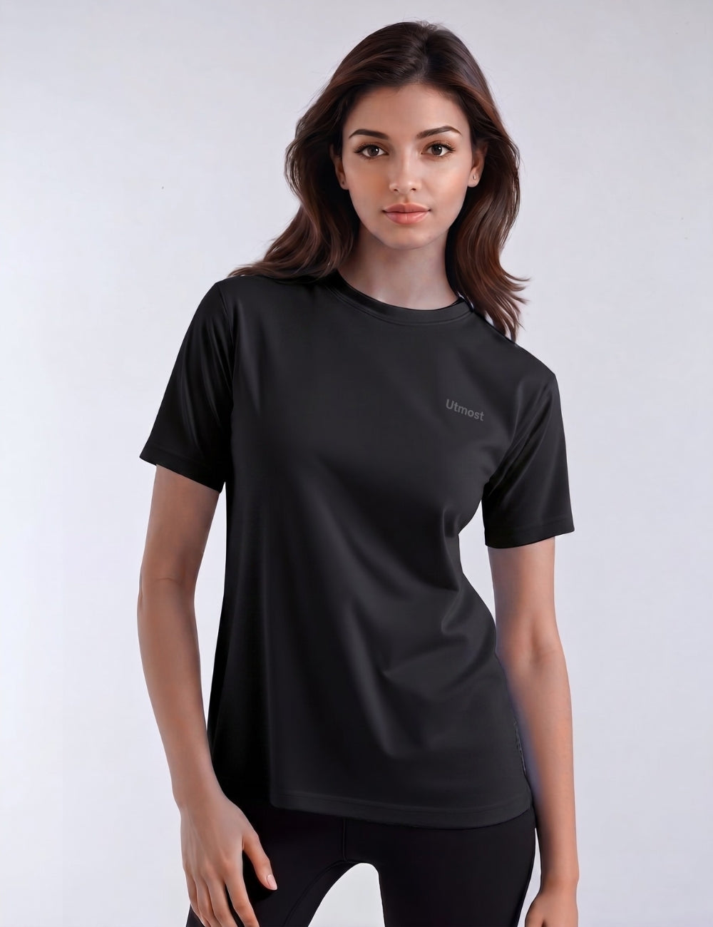 LADIES ROUND NECK PLAIN DRY FIT T SHIRT - XO2 (REGULAR FIT)