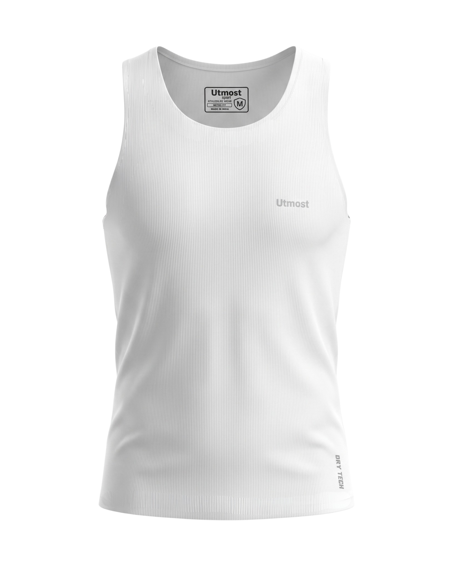 Seamless Dry Fit Singlet A53M - White