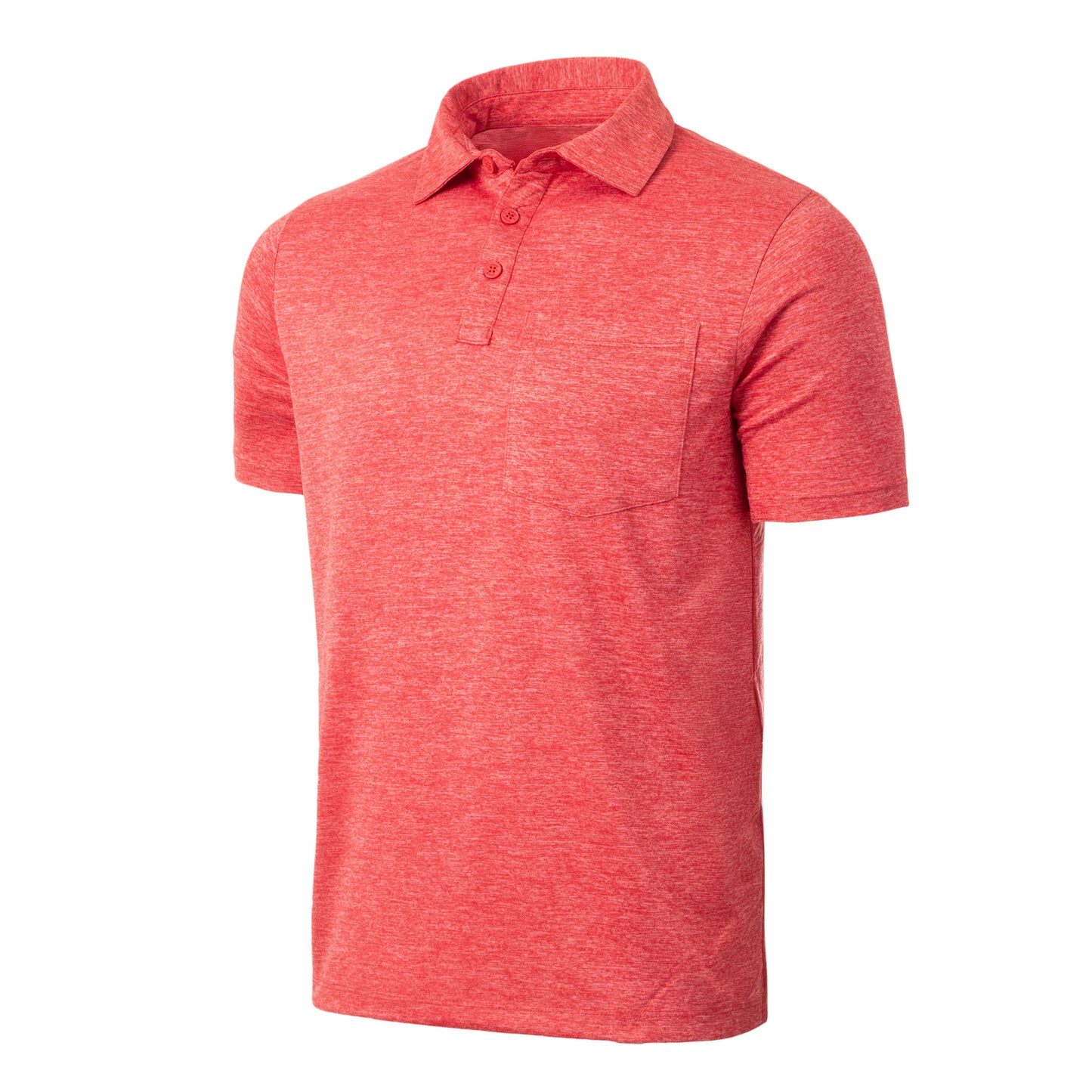 SELF COLLAR MELANGE COTTON FEEL POLYSTER POLO - A25