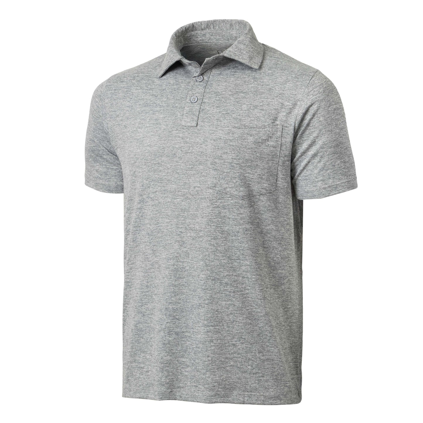 SELF COLLAR MELANGE COTTON FEEL POLYSTER POLO - A25